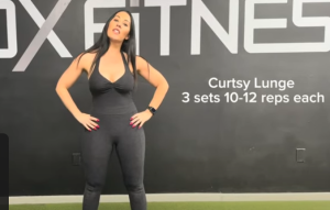 Curtsy Lunge with Dumbbells